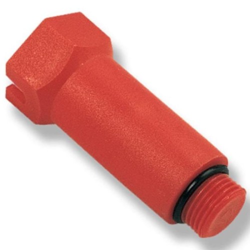 Заглушка пластиковая НР (НАР) L=68мм 1/2" красная для водорозетки РОС в Москве