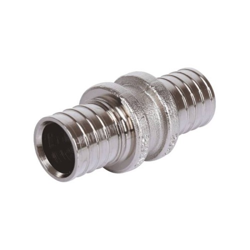 Муфта латунная для PE-X труб Дн 20 оцинкованная RAUTHERM S Rehau в Москве