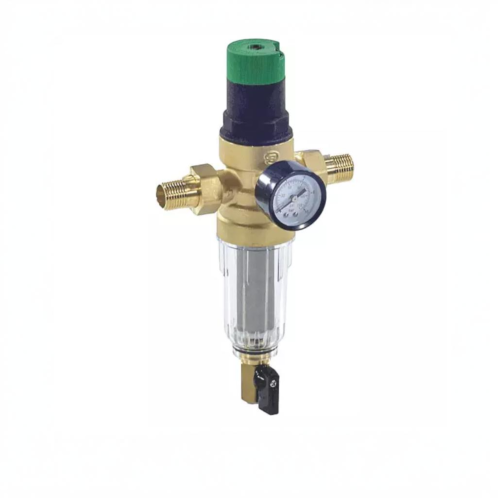 Фильтр сетчатый Т-образный латунный Ду-20 (3/4") Ру-16 НР (НАР) (Т<40°С) с регулятором давления Honeywell FK06 в Москве