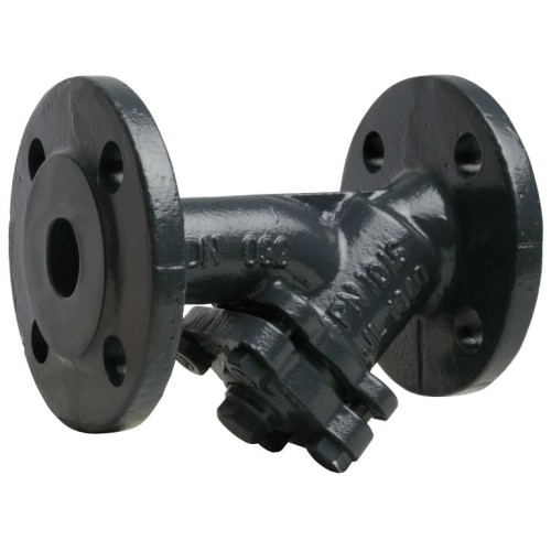 Фильтр сетчатый Y-образный чугунный фланцевый Ду-200 Ру-16 (Т<200°С) со сливной пробкой Ридан ФСФ в Москве