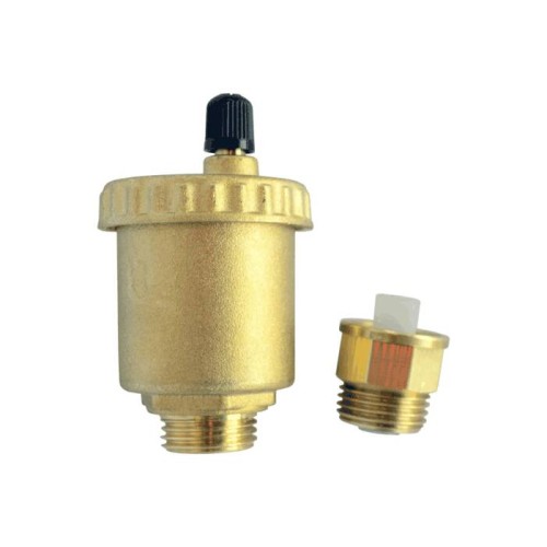 Воздухоотводчик автоматический латунный Ду-15 (1/2") Ру-10 НР (НАР) прямой с запорным клапаном Icma 707 в Москве