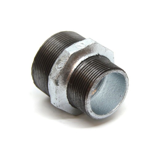 Ниппель чугунный переходной оцинкованный НР Fittex PLUS 40 мм 1/2" ГОСТ 8958-75