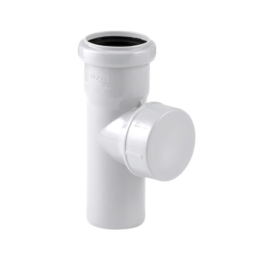 Ревизия канализационная PP-M с крышкой белая Дн 50 бесшумный б/нап в/к RTP (РосТурПласт) в Москве