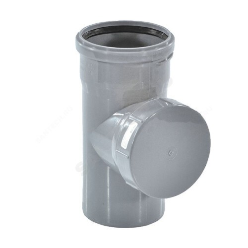 Ревизия канализационная PP-H с крышкой серая Дн 50 б/нап в/к RTP (РосТурПласт) в Москве