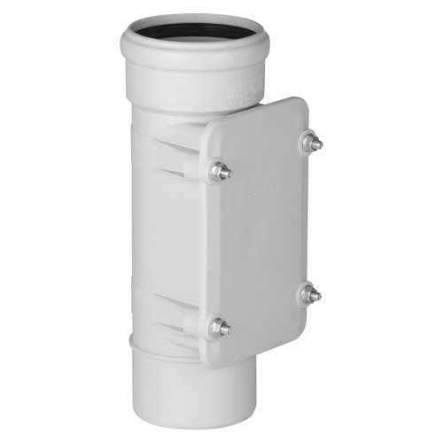 Ревизия канализационная PP-MD с крышкой Дн 135 (DN125) светло-серая бесшумный б/нап в/к Ostendorf Skolan dB SKRE в Москве