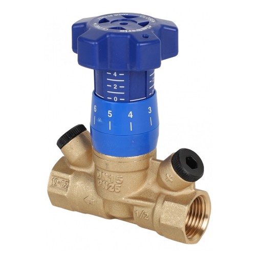 Клапан балансировочный латунный ручной с внутренней резьбой 2,5 МПа CIM 787R Cimberio 20 мм в Москве