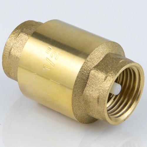 Клапан обратный латунный осевой пружинный с внутренней резьбой 2,5 МПа NRV-R Ридан 15 мм 1/2" в Москве