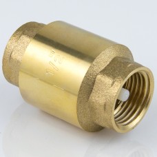 Клапан обратный латунный осевой пружинный с внутренней резьбой 1,6 МПа 50х71 мм