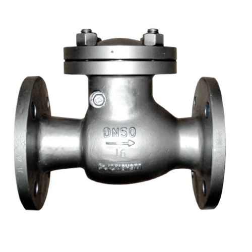 Клапан обратный стальной поворотный фланцевый 1,6 МПа 19с76нж 100х350 мм в Москве