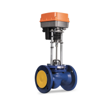 Клапан запорно-регулирующий чугуный односедельный с электроприводом фланцевый 1,6 МПа TRV Теплосила 15х130 мм