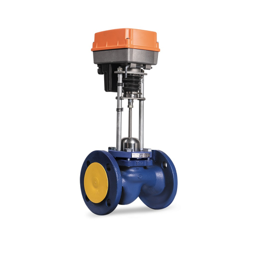 Клапан запорно-регулирующий чугуный односедельный с электроприводом фланцевый 1,6 МПа TRV Теплосила 32х180 мм в Москве