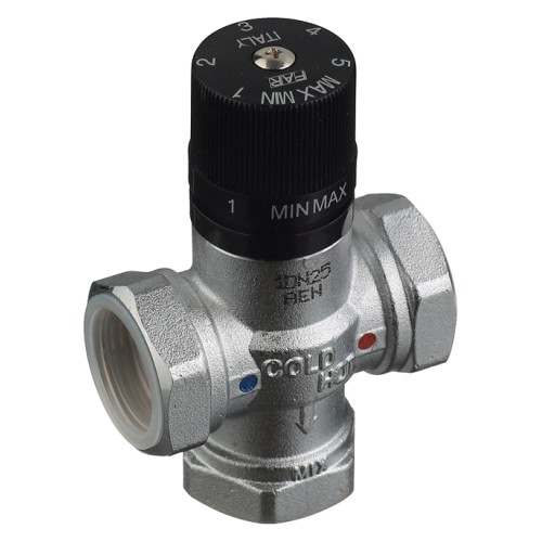 Клапан смесительный латунный термостатический с внутренней резьбой 1,0 МПа TermoFar FAR 25 мм 1" в Москве