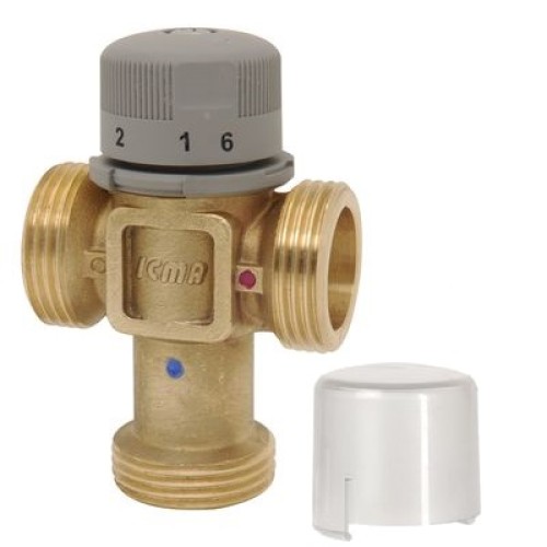 Клапан смесительный латунный термостатический седельный с внутренней резьбой 1,0 МПа Icma 15х65 мм в Москве