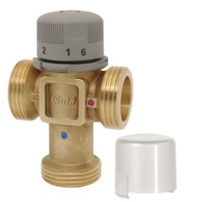 Клапан смесительный латунный термостатический седельный с внутренней резьбой 1,0 МПа Icma 20х68 мм