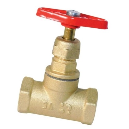 Клапан запорный латунный с внутренней резьбой 1,6 МПа 15б1п Цветлит 50х101 мм ТУ 206-3973235-01-93 в Москве