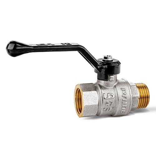 Кран запорный латунный со спускником стандартнопроходной с ручкой-рычагом ВР (ВН) Ру 40 LD Pride LD 15 мм 1/2" в Москве