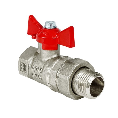 Кран запорный латунный полнопроходной с ручкой-бабочкой ВР-американка Ру 40 Ideal 098 Itap 20 мм 3/4" в Москве