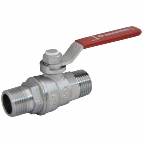 Кран запорный латунный стандартнопроходной с ручкой-рычагом НР Ру 42 R253DL Giacomini 10х58 мм 3/8" в Москве