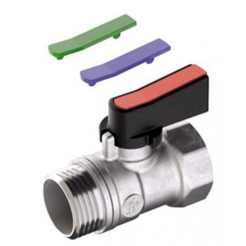 Кран запорный латунный полнопроходной с ручкой-флажком ВР-НР Ру 16 R694 Giacomini 15х46 мм 1/2" в Москве