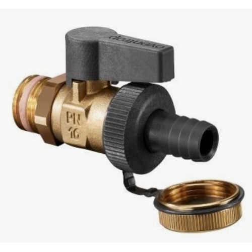 Кран запорный латунный полнопроходной с ручкой-рычагом НР-штуцер Ру 16 Optiflex KFE Oventrop 15 мм 1/2" в Москве