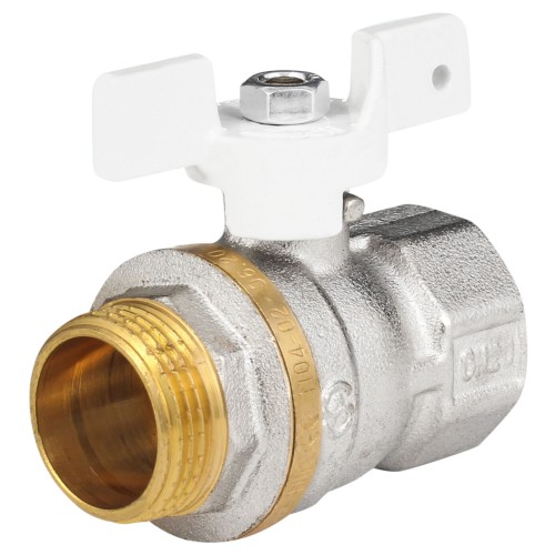 Кран запорный латунный полнопроходной с ручкой-бабочкой ВР-американка Ру 40 Aquasfera Standard 1127 Aquasfera 15 мм 1/2" в Москве