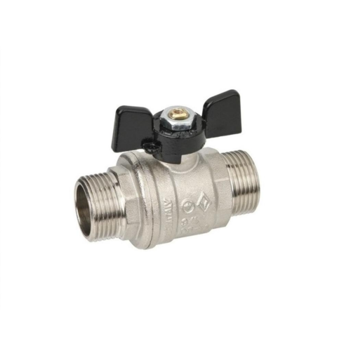 Кран запорный латунный полнопроходной с ручкой-бабочкой НР Ру 40 Pride LD 15х66,5 мм 1/2" в Москве