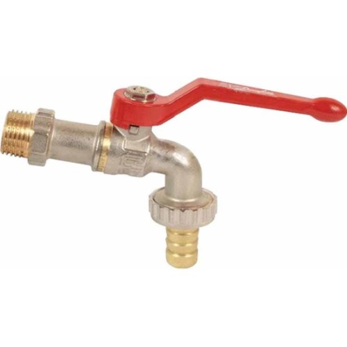 Кран латунный со спускником стандартнопроходной с ручкой-рычагом НР Ру 10 BVR-CR Ридан 20 мм 3/4" в Москве