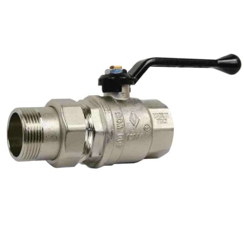 Кран запорный латунный полнопроходной с ручкой-бабочкой ВР-американка Ру 64 Bugatti 322 Bugatti 15 мм 1/2" в Москве