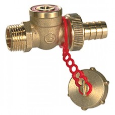 Кран шаровый латунный сливной стандартнопроходной со штуцером НР Ру 10 R608 Giacomini 15х78 мм 1/2"