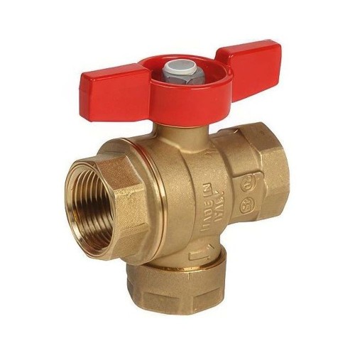 Кран запорный латунный с фильтром полнопроходной с ручкой-бабочкой ВР (ВН) Ру 32 R701 Giacomini 15 мм 1/2" в Москве