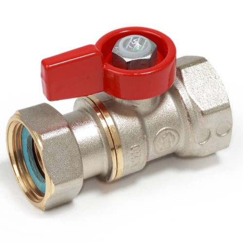 Кран запорный латунный стандартнопроходной с ручкой-флажком ВР-накидная гайка Ру 16 R251 Giacomini 15х68 мм 1/2" в Москве