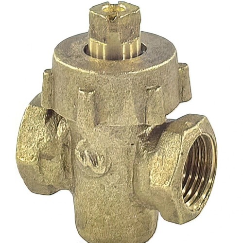 Кран латунный пробко-сальниковый стандартнопроходной ВР (ВН) Ру 10 11б6бк ККАЗ 15х55 мм 1/2" в Москве