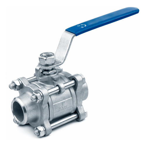 Кран запорный нержавеющий под приварку полнопроходной ручка-рычаг Ру 63 AISI 316 BV17 АДЛ 8 мм в Москве