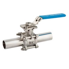 Кран шаровый нержавеющий под приварку полнопроходной Ру 40 AISI 316 NK-BE NK 50х243 мм