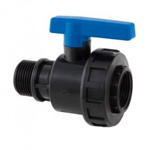 Компрессионный кран ПНД Дн 1/2"-1/2" ВР-НР (ВН-НАР) Ру-10 RTP (РосТурПласт) в Москве