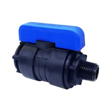 Компрессионный кран ПНД Ду 36 (1 1/2"-1 1/4") ВР-НР (ВН-НАР) Ру-16 VALFEX