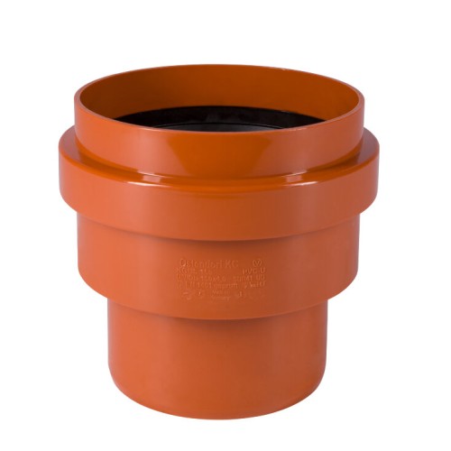 Переход НПВХ (ПВХ) Дн 200 коричневый безнапорный на гладкий конец керамической трубы Ostendorf KGUS в Москве