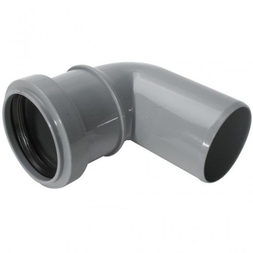 Отвод НПВХ (ПВХ) с раструбом серый Дн 110 87гр безнапорный в/к ТУ 6-49-33-92 Хемкор в Москве