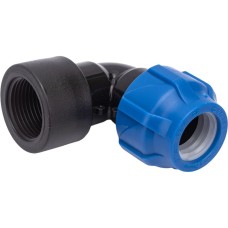 Отвод ПЭ компрессионный Дн 32-1" 90гр Ру-12,5 ВР (ВН) Джилекс