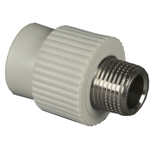 Муфта PP-R комбинированная серая НР (НАР) Дн 75-2 1/2" Wavin Ekoplastik в Москве