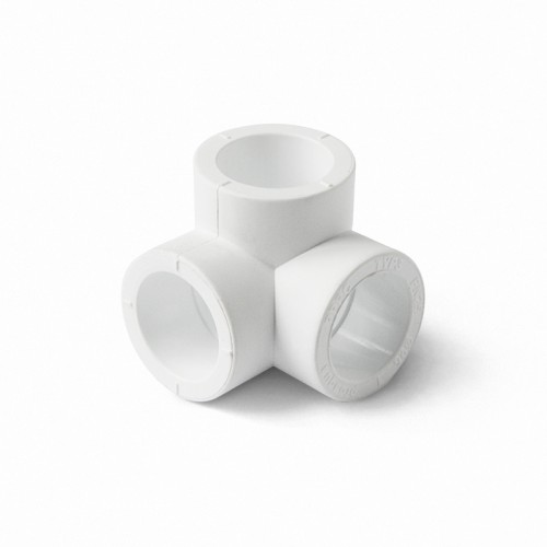 Тройник двухплоскостной PP-R Дн 20 белый Pro Aqua в Москве