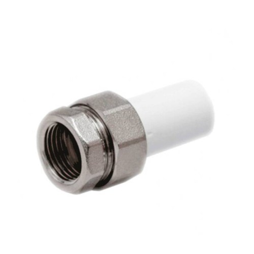 Соединитель PP-R с накидной гайкой Дн 20-1/2" белый Pro Aqua в Москве