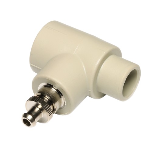 Штуцер PP-R серый с выпускным вентилем Дн 20 Wavin Ekoplastik в Москве