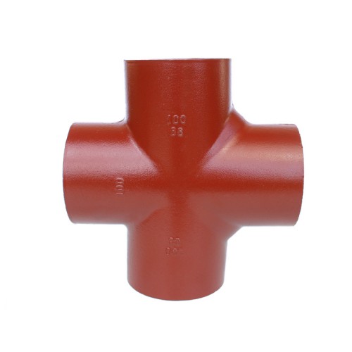 Крестовина чугунная SML Ду 125-100-100 88гр безраструбная Китай в Москве