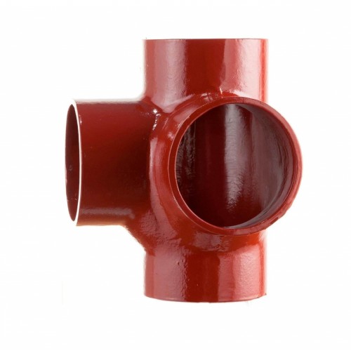 Крестовина двухплоскостная чугунная SML Ду 125-100-100 88гр безраструбная Китай в Москве