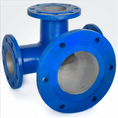 Тройник с пожарной подставкой фланцевый ППТФ Ду 500-250 (L=800-400) ВЧШГ с ЦПП цинк+AL ГОСТ ISO 2531-2012 в Москве