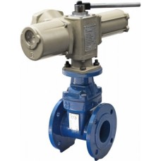 Задвижка чугунная с электроприводом ГЗ 380В и выдвижным шпинделем 30ч906бр 100х230 мм