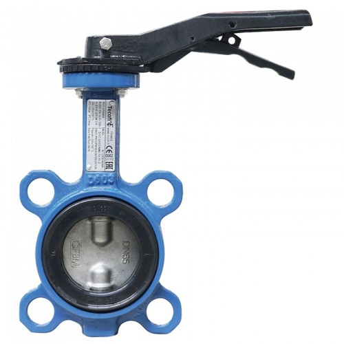 Затвор ручной с чугунным диском и рукояткой межфланцевый 1,6 МПа EPDM ЗПФ GG25 ЛАЗ 200х60 мм в Москве