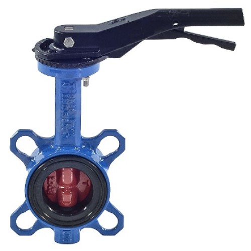 Затвор ручной с чугунным диском и рукояткой межфланцевый 1,6 МПа EPDM VP5445S GGG50 Tecofi 80 мм в Москве