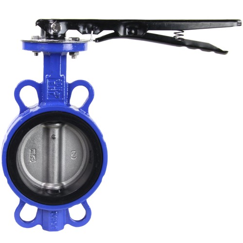 Затвор ручной с чугунным диском и рукояткой межфланцевый 1,6 МПа EPDM 32ч1р СЧ20 ЛМЗ 50х43 мм в Москве